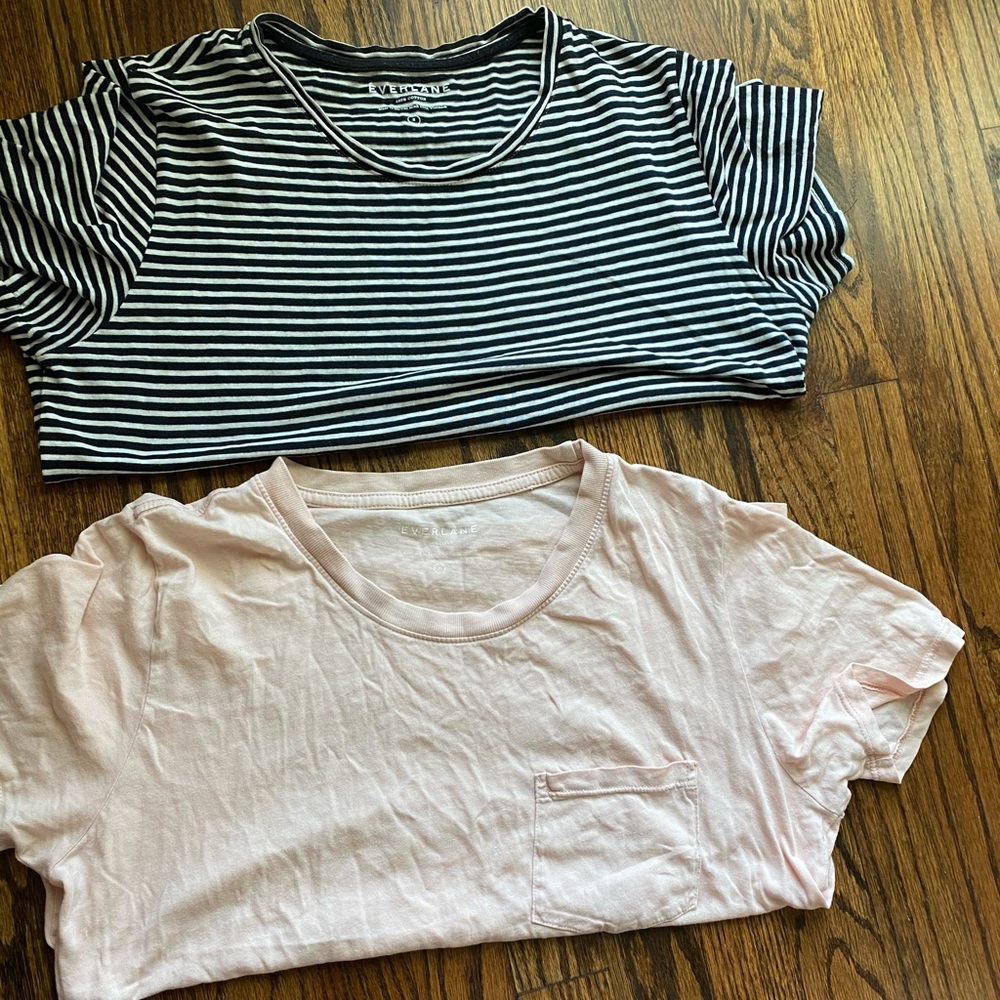 Two Everlane box cut tee size s